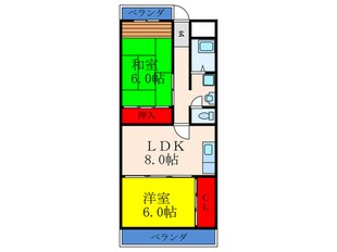 ハマハイツの物件間取画像